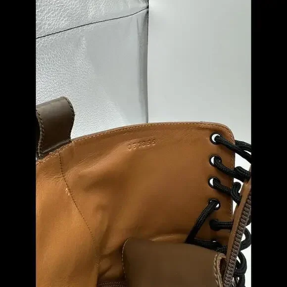 Chloe Rylee Patent Leather Heel Boots Brown Size 41 EU, 11 US - Picture 6 of 9